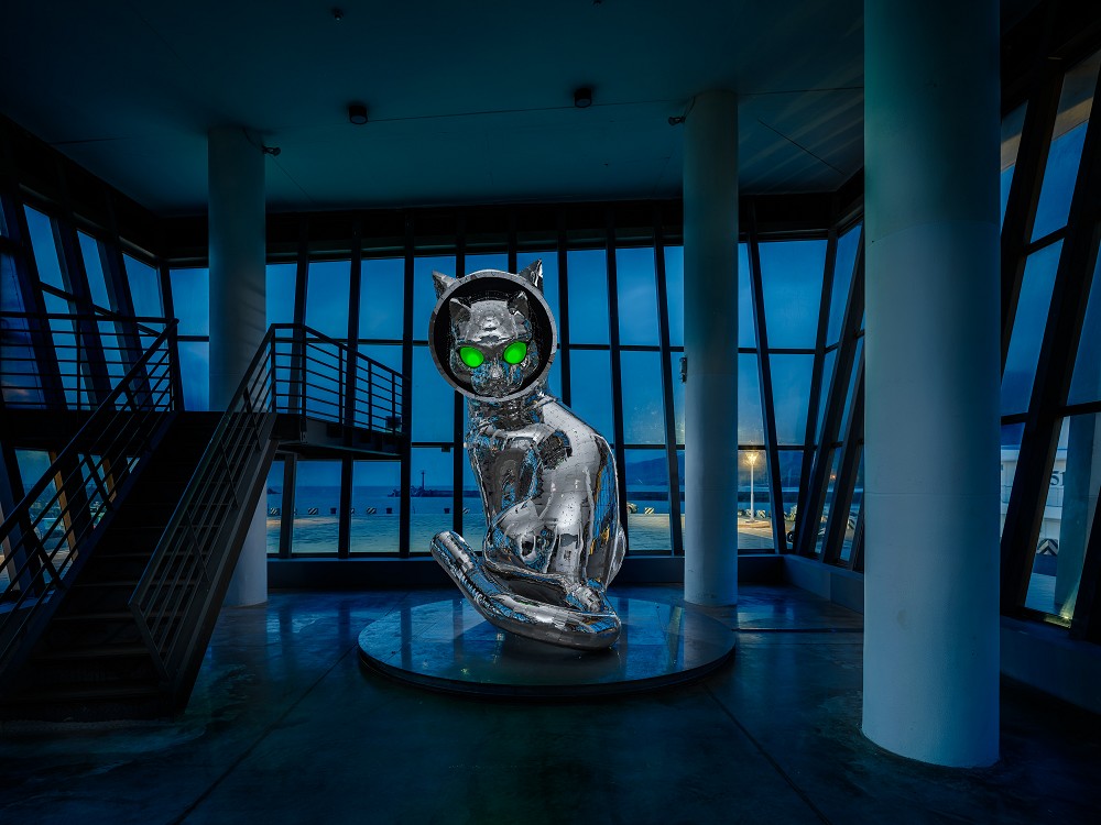 屏東看海美術館 「船仔貓」展覽！日本藝術家矢延憲司打造金屬貓雕塑、創作手稿