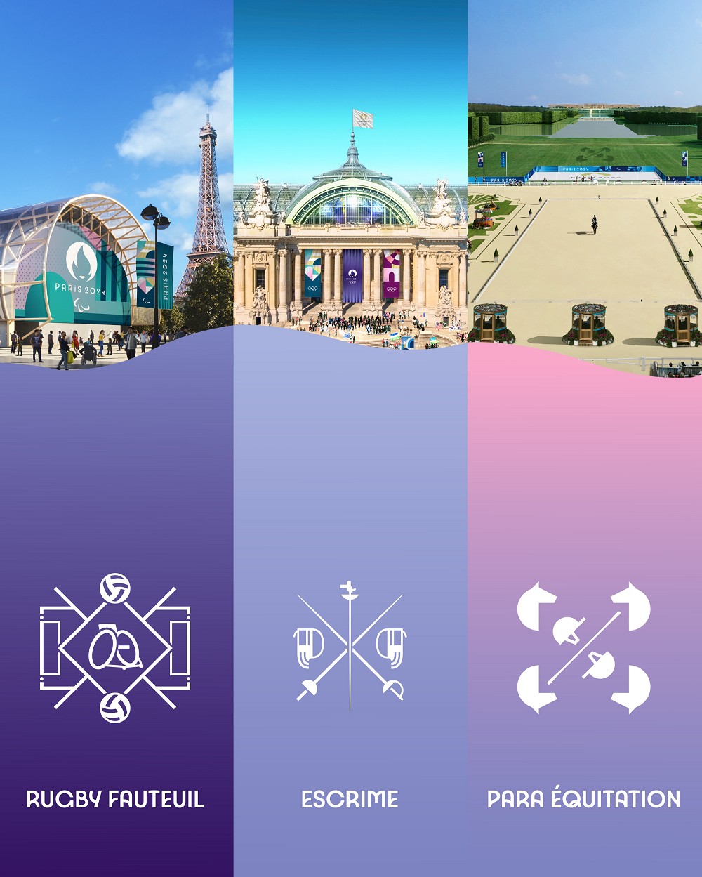 2024巴黎奧運視覺與競賽圖標!62種運動化身對稱紋章設計「榮譽勳章」