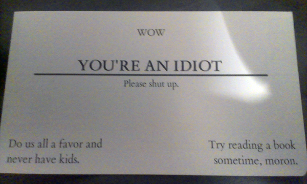 交換了可能就會吃上官司的真心話惡毒名片