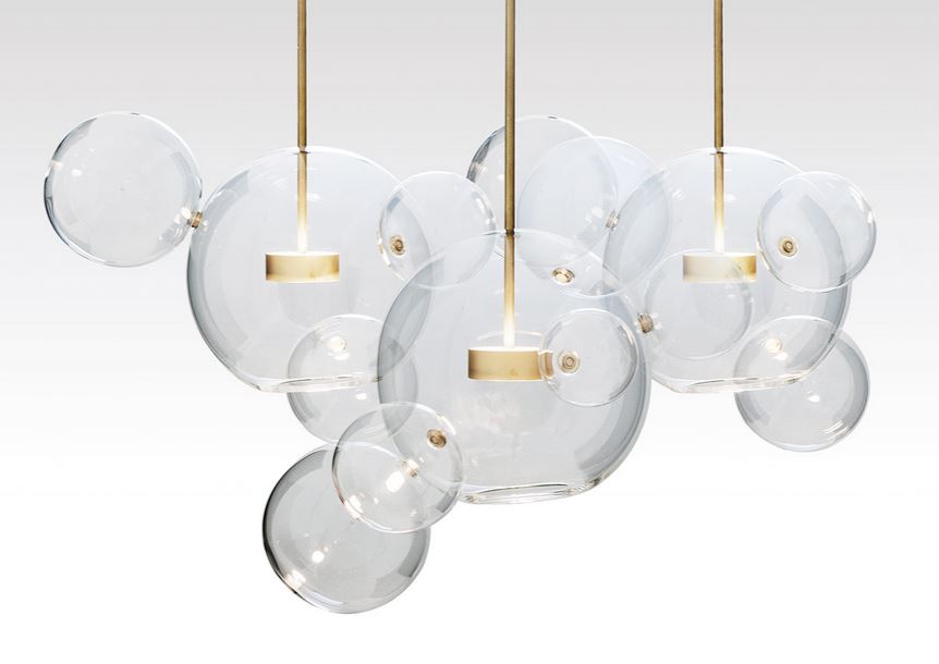 飛躍的童年回憶，泡泡造型口吹玻璃吊燈