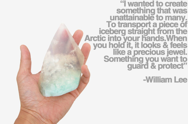 手工製清透肥皂，象徵即將融光光的冰山