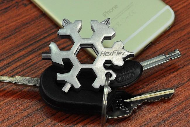 有著迷人的雪花造型的多功能工具 HexFlex MultiTool