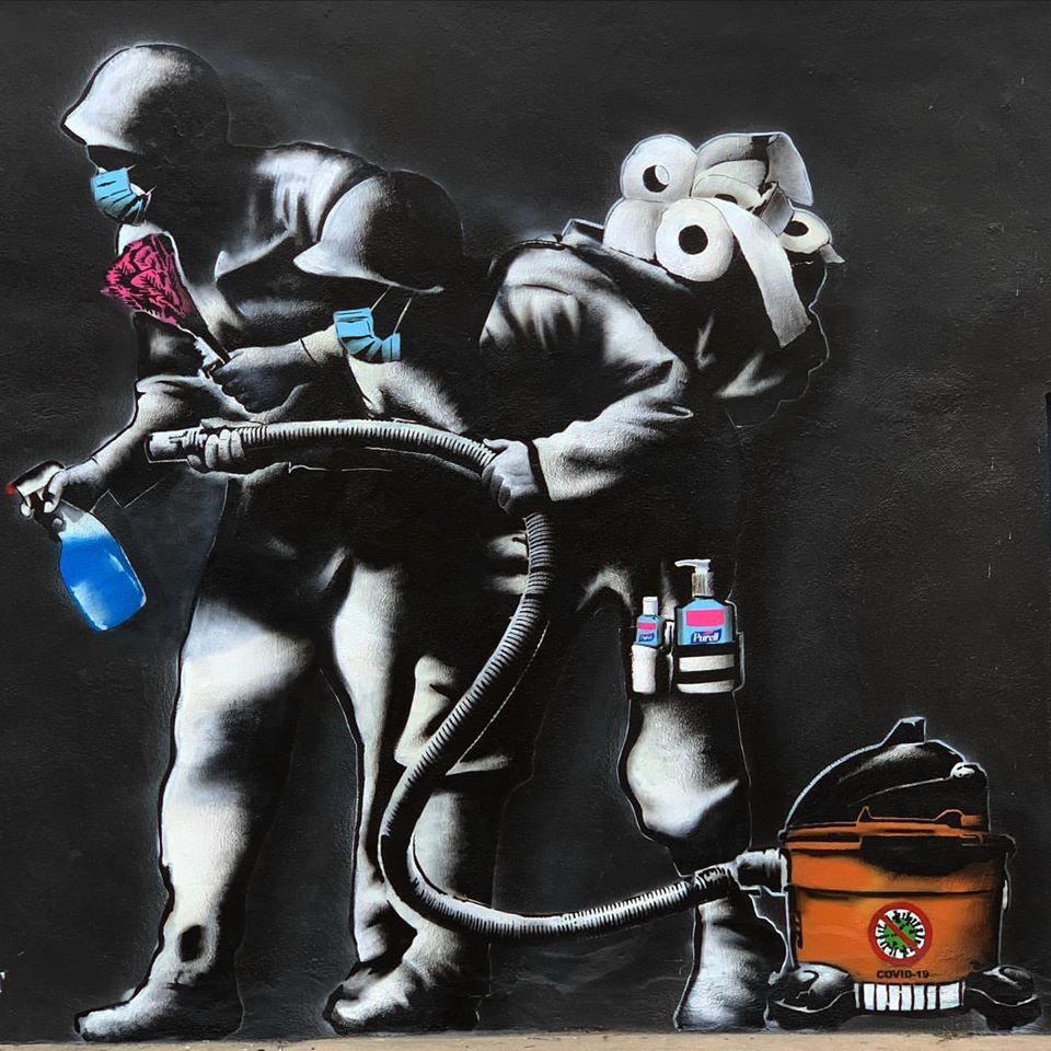 史瑞克冠狀病毒川普、隔離衣習近平、意圖不明的英國首相... 特搜歐美街頭因疫情而起的諷刺塗鴉藝術創作