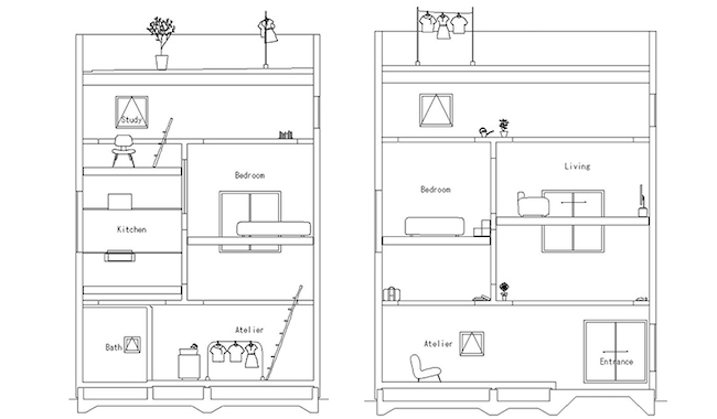 讓每間房都不在同一個水平線上!東京設計夫妻檔挑戰你腦海中的設計住宅!