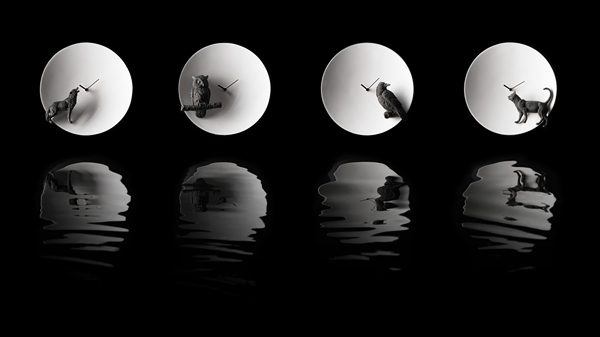 【台灣設計】良事設計---月光動物掛鐘 Moon Clock