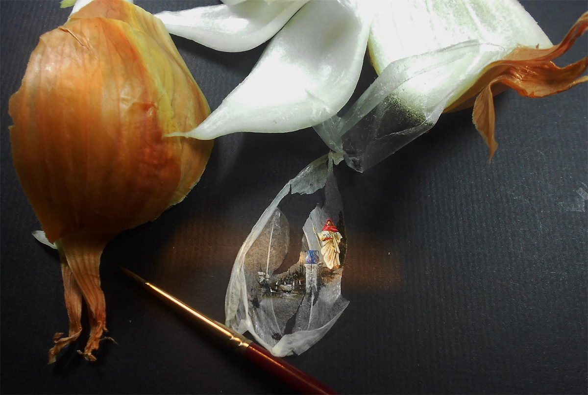 小小食材上的美麗建築畫作