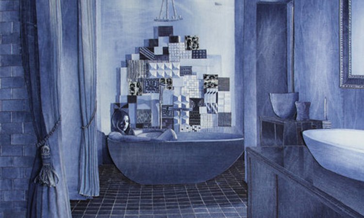 你相信這是牛仔褲作的畫嗎？日常生活在丹寧藝術呈現下顯出不凡