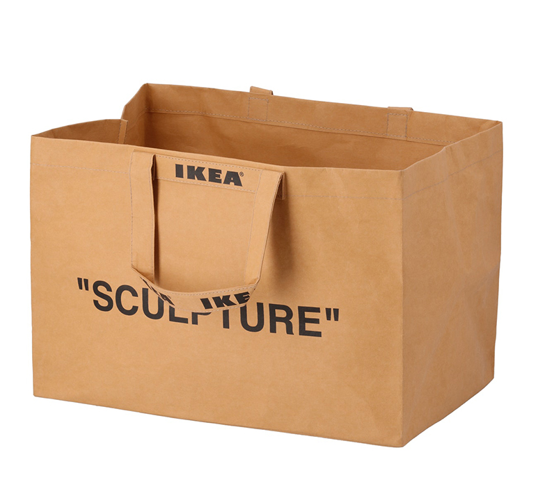 發票化身地毯、牛皮紙版購物袋、門擋椅... Off-White 聯手 IKEA 幽默推出創意家居品 MARKERAD 系列