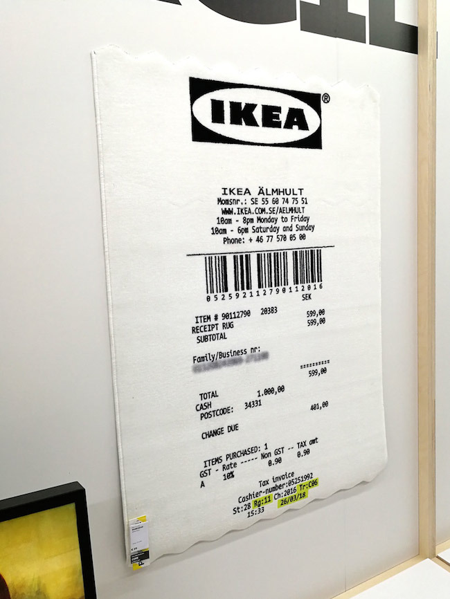 當 IKEA 收據變成地毯，不怕搞丟還超級有梗！