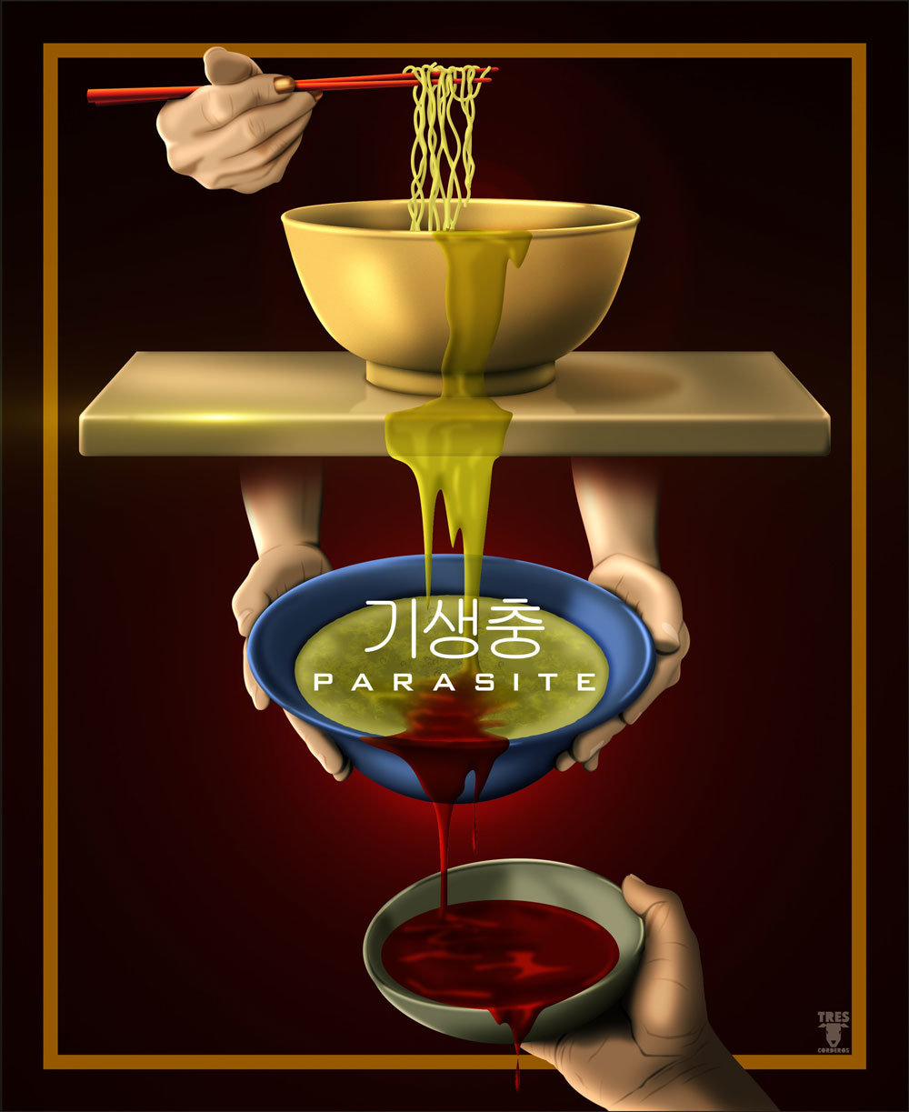 《寄生上流》海報不只有矇眼！石山水國畫、滿是獲獎桂冠、翻玩空間高低...... 20 張極富巧思的海報設計