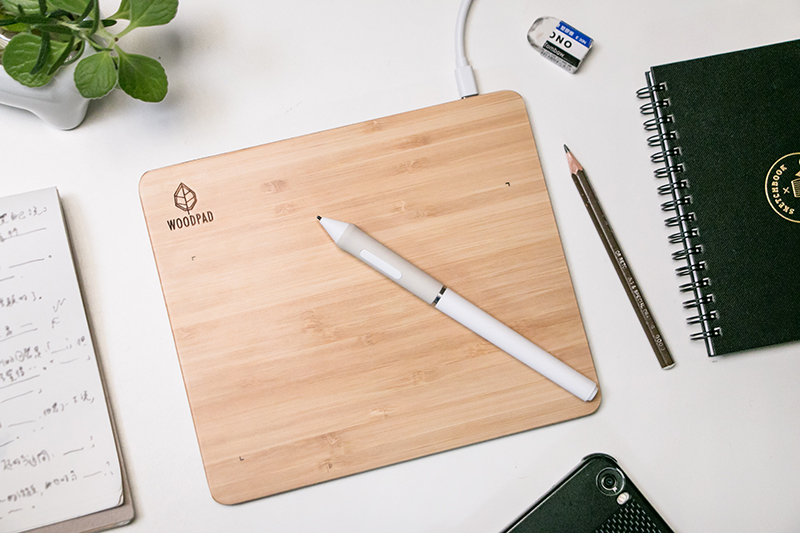 「竹質」的繪圖板 WoodPad！優美外型還超輕薄，電繪入門款就是你了 