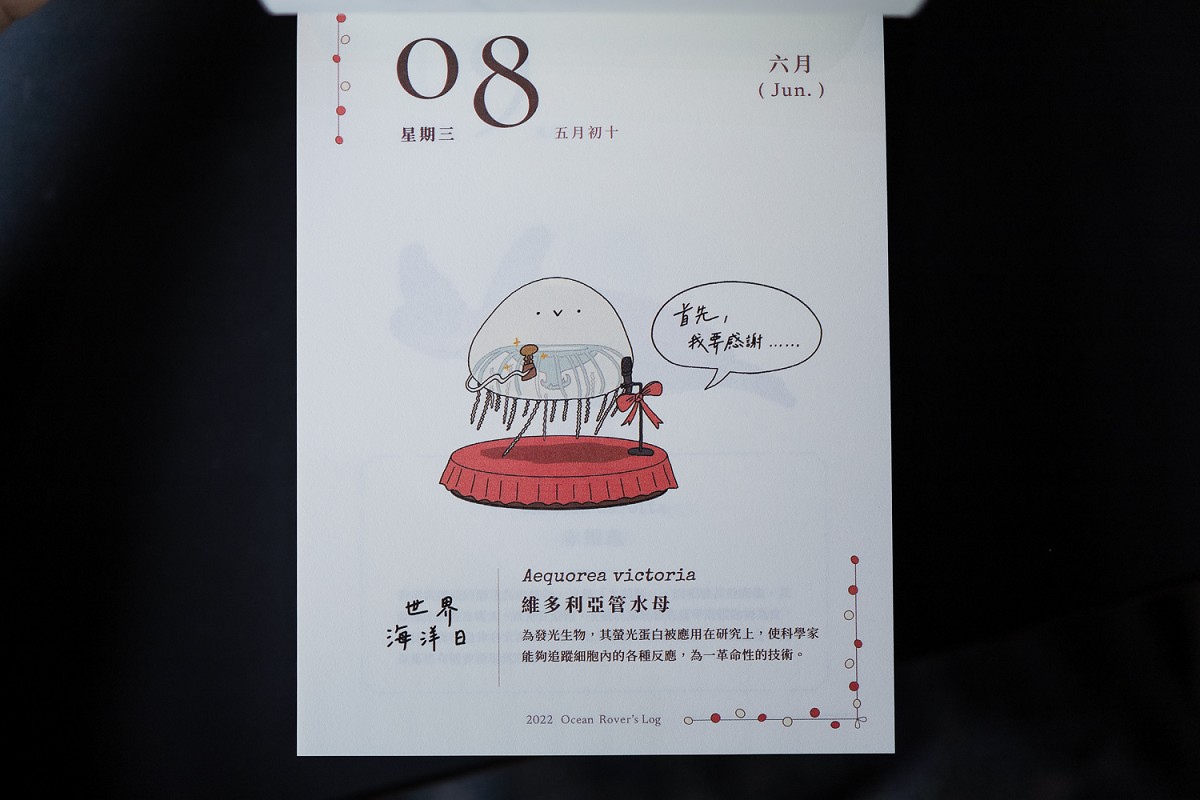 2022海洋生物日曆「漫遊者號」亮點!365天手繪插畫、療癒故事化身海洋說書人