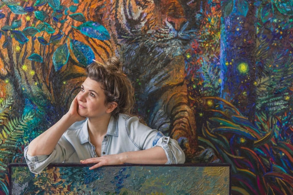 用手指畫出繽紛世界！美國藝術家Iris Scott「指畫」繪出璀璨星光、田園美景