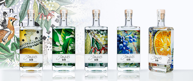 鳥與藥材的浪漫微醺！JANUS GIN 透出春意盎然插畫