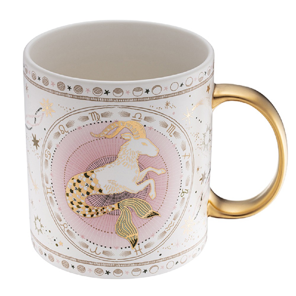 星巴克全新12星座馬克杯!精緻插畫遇上霧白釉色、金把手、燙金禮盒