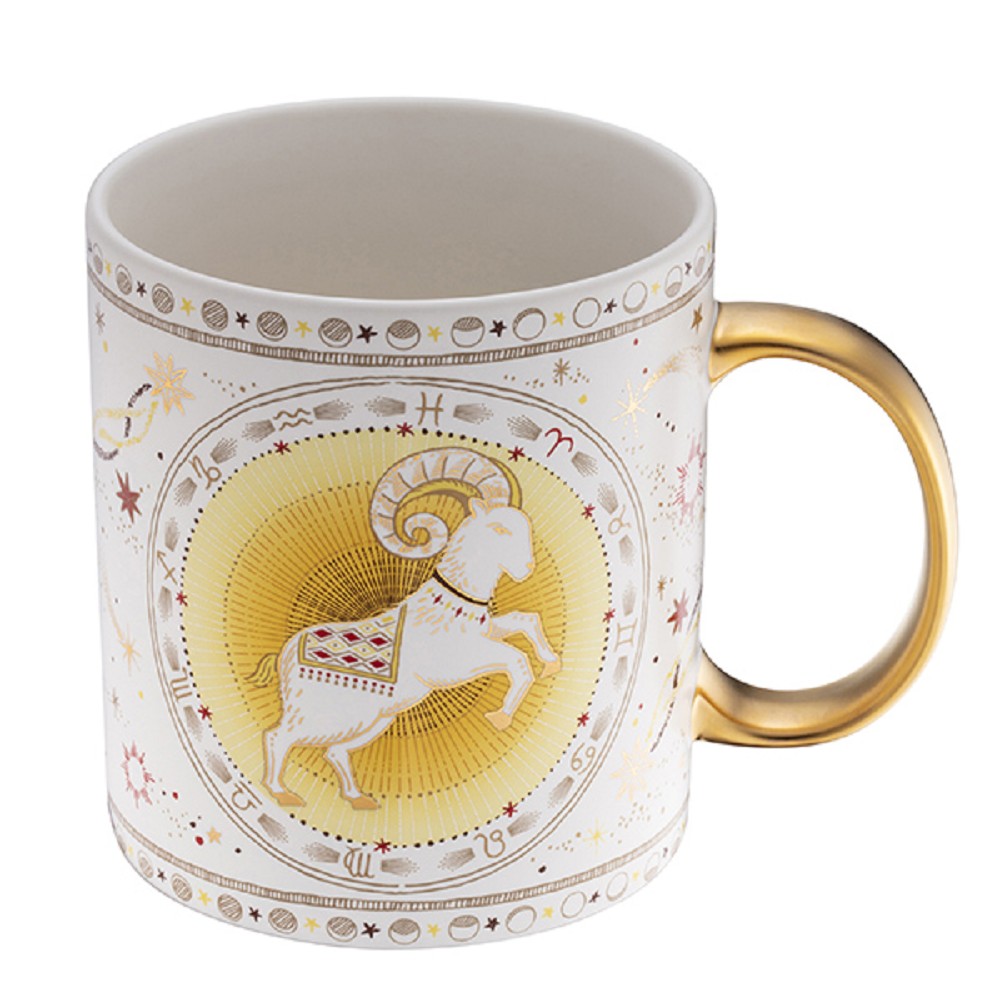 星巴克全新12星座馬克杯!精緻插畫遇上霧白釉色、金把手、燙金禮盒
