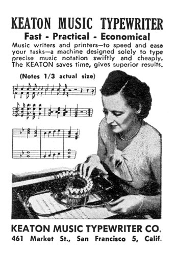 超過60年歷史的譜曲好幫手！專為作曲家設計的稀有古董圓形樂譜打字機Keaton Music Typewriter