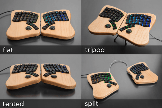 這才是人體工學！楓木+高度客製化的 Keyboardio 蝴蝶鍵盤