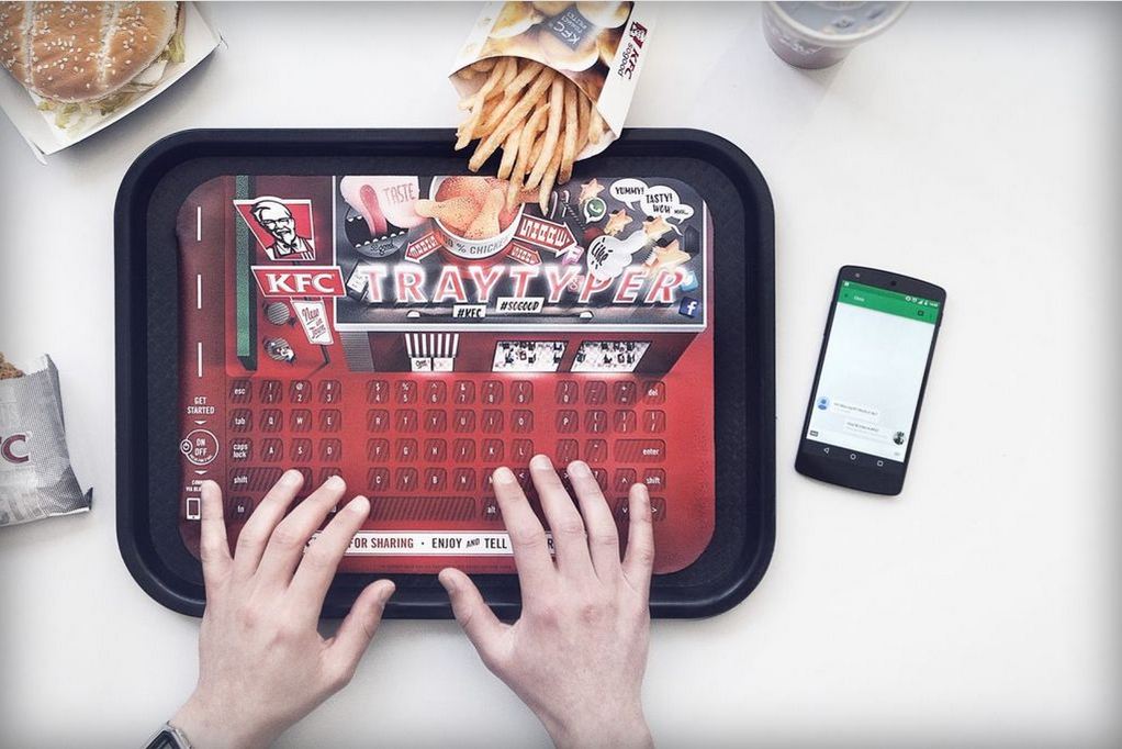 【廣告創意】儘管弄髒吧！KFC 肯德基藍牙鍵盤餐紙