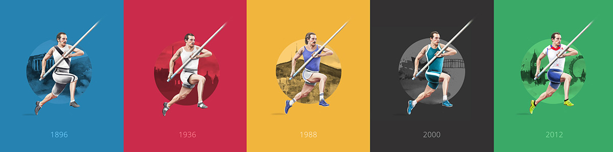 奧運選手服裝史!挪威插畫家讓小威廉絲、閃電波爾特5位金牌選手詮釋歷屆造型