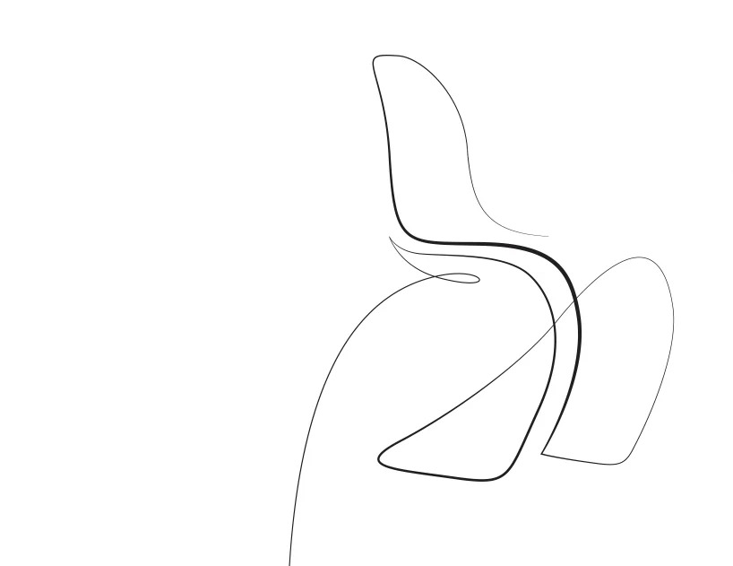 一筆畫出10張大師椅子設計！巴黎團隊用簡約線條插畫勾勒百年經典椅子