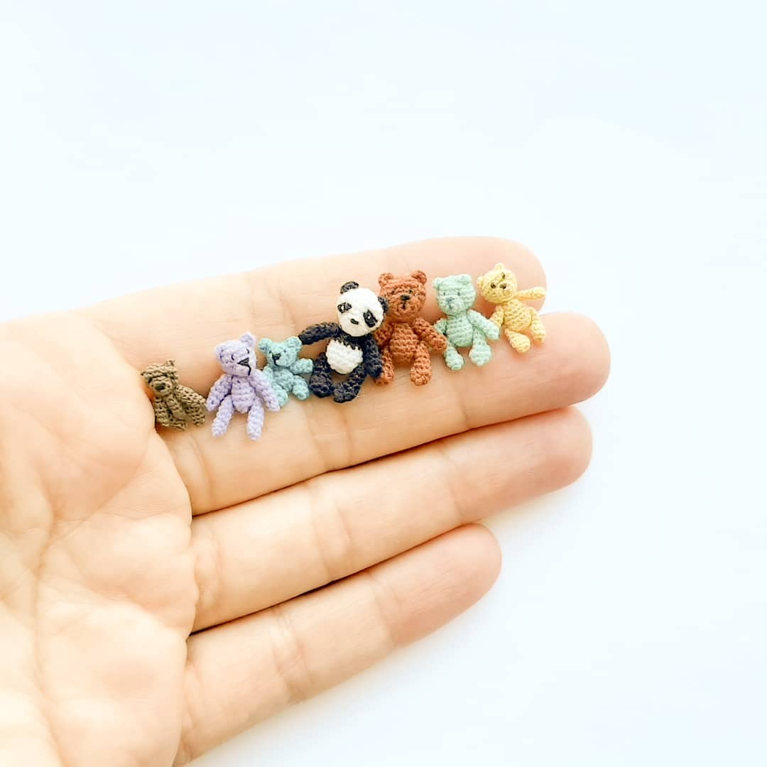 指尖上的迷你編織動物園!藝術家Lucia Dolgopolova超極致不到1公分的編織創作