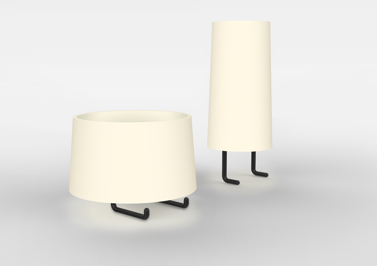 短短小腿可愛走路小桌燈