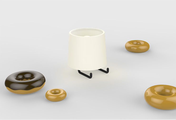 短短小腿可愛走路小桌燈