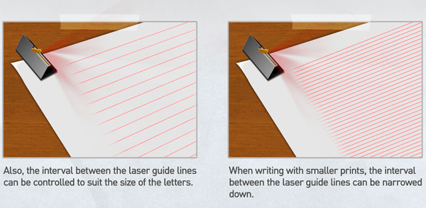 雷射橫線投射器，讓你隨手寫出整齊的筆記
