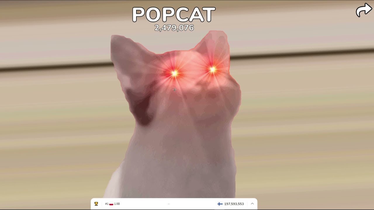 迷因貓「Popcat click」網頁點擊遊戲！用快速點擊證明你的愛貓指數
