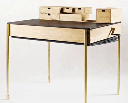 優雅收納風琴式手搖工作桌