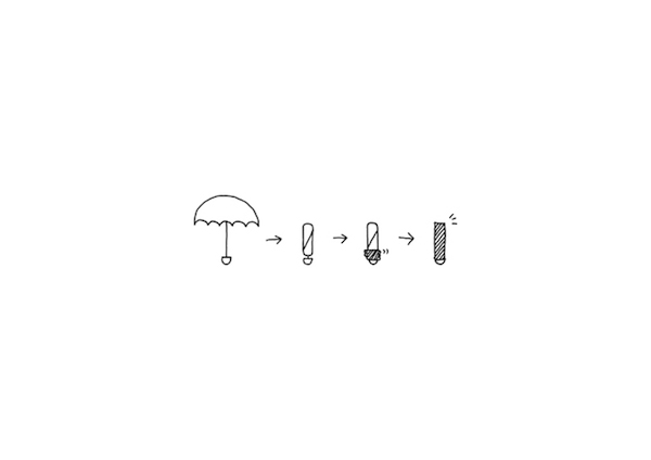 傘套雨傘不分家，簡約有型的Nendo cover-brella雨傘