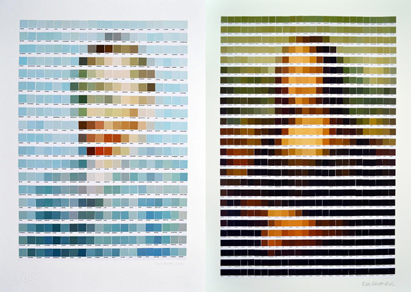 用 Pantone 色票們將名畫統統變成八位元！