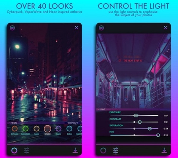 日本人最近都在瘋這個？超夢幻的霓虹濾鏡 App