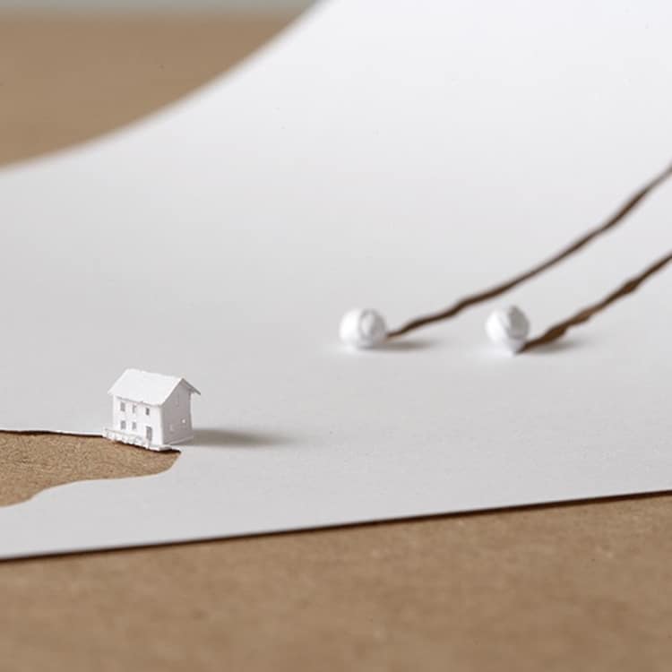 化A4白紙為神奇！丹麥藝術家Peter Callesen用一張A4創作立體紙雕建築