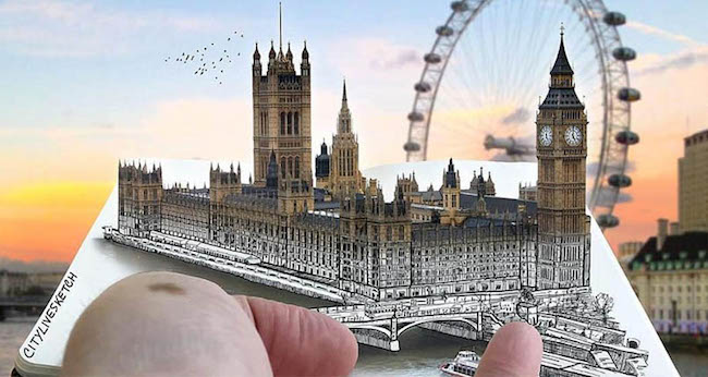 加點創意讓風景照更有紀念性，結合手繪與攝影的「3D 明信片」