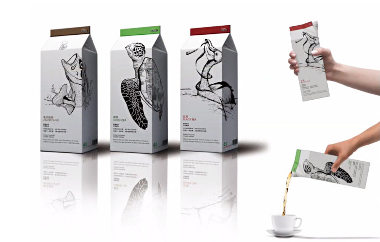 海龜鼻孔插吸管，嚇到你不敢用！台灣 D&A Lab 師生警世創意包裝「搶救與保育」奪紅點設計大獎