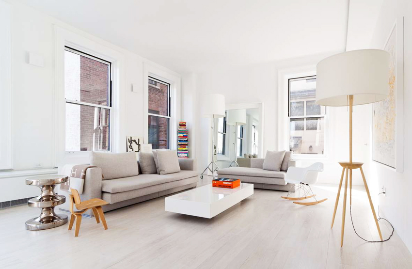 簡約卻不無聊的紐約純白公寓