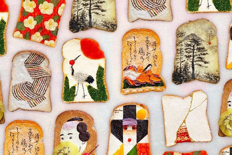 早餐來片藝術吐司!日本設計師Manami Sasaki讓浮世繪、山水畫化身創意吐司