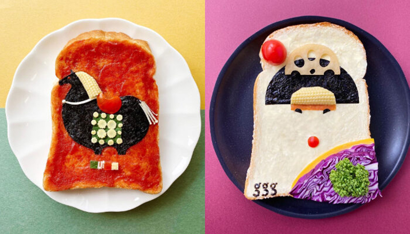 早餐來片藝術吐司!日本設計師Manami Sasaki讓浮世繪、山水畫化身創意吐司