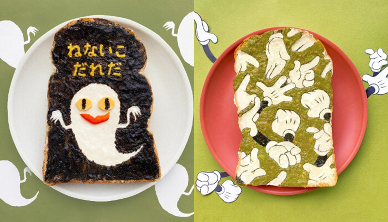 早餐來片藝術吐司!日本設計師Manami Sasaki讓浮世繪、山水畫化身創意吐司