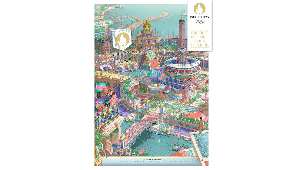 2024巴黎奧運主視覺海報！法國插畫家Ugo Gattoni繪出融合體育的巴黎烏托邦世界