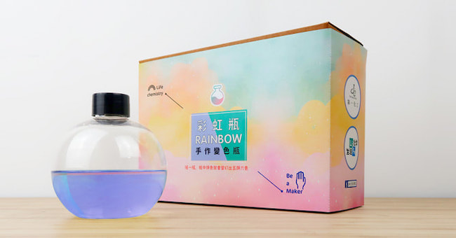 變化效果超療癒，一起 DIY 變色彩虹瓶