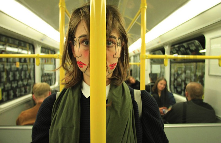 喝醉被畫臉也是一種藝術的表現，嚇倒人的雙面怪妞