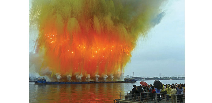 蔡國強在上海掀起的「九級浪」
