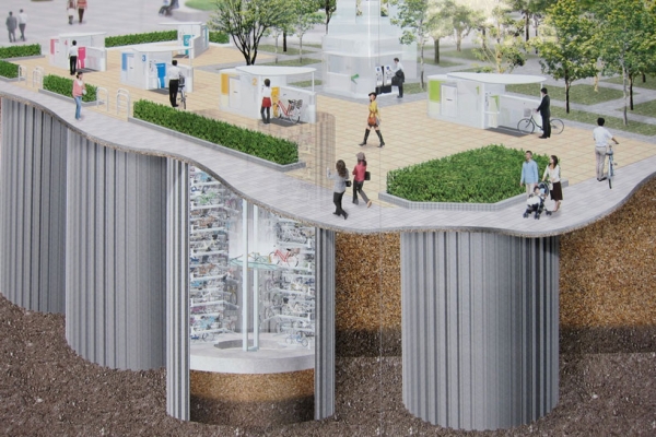 日本自行車地下停車場，保護愛車、改善市容