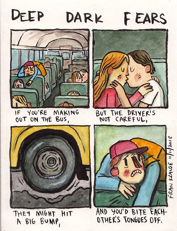 看完了心裡有點毛毛的...，利用插畫畫出人們最深的恐懼