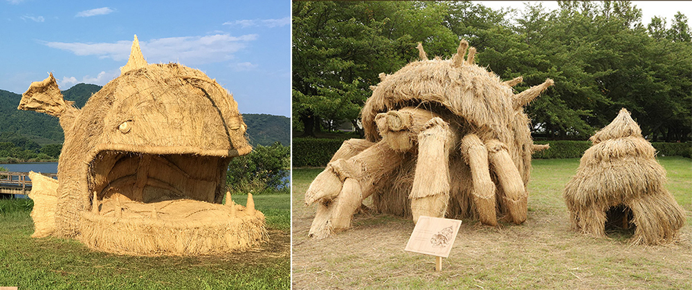 稻草與傳統工藝結合！2021日本「稻草藝術節」展出鳳凰、防疫妖怪Amabie與達摩等巨型裝置藝術