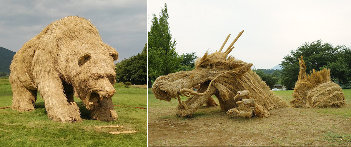 稻草與傳統工藝結合！2021日本「稻草藝術節」展出鳳凰、防疫妖怪Amabie與達摩等巨型裝置藝術