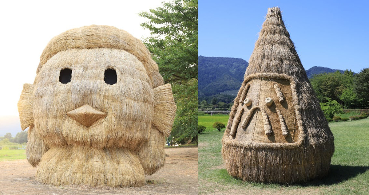 稻草與傳統工藝結合！2021日本「稻草藝術節」展出鳳凰、防疫妖怪Amabie與達摩等巨型裝置藝術